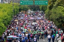 Imagen de las protestas por los fondos del FODES en El Salvador, 24 de septiembre de 2020.