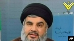 Hezbollah's leader, Hassan Nasrallah, 30 Nov 2009