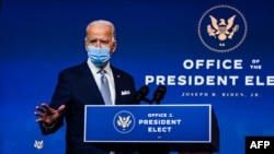 US President-elect Joe Biden speaks during a cabinet announcement event in Wilmington, Delaware, on November 24, 2020. 