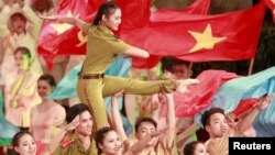 Lễ kỷ niệm 70 năm Ngày thành lập lực lượng CAND Việt Nam, 18/8/2015. Lực lượng CAND Việt Nam được thành lập vào ngày 19/8/1945, ngày Việt Minh lên nắm chính quyền.