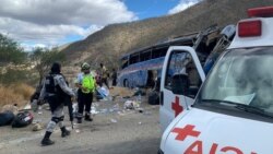 Nuevamente un accidente de un bus deja migrantes muertos en México.