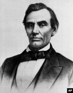 Abraham Lincoln is shown in an October 1858 photograph by W.A. Thomson, taken in Monmouth, Illinois.