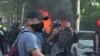 Car Set on Fire During Yellow Vests Protest in Paris 