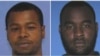 تصاویر منتشر شده از دو متهم به قتل ماموران پلیس ماروین بنکس، (چپ) و برادرش کورتین بنکس