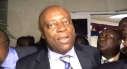 Haitian Senator Saurel Jacinthe alleges that Senate Leader Carl Murat Cantave offered him cash in exchange for a yes vote on the prime minister designate, in Port-au-Prince, Haiti,Sept. 11, 2019.