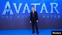Director James Cameron arrives at the world premiere of 'Avatar: The Way of Water' in London, Britain Dec. 6, 2022.