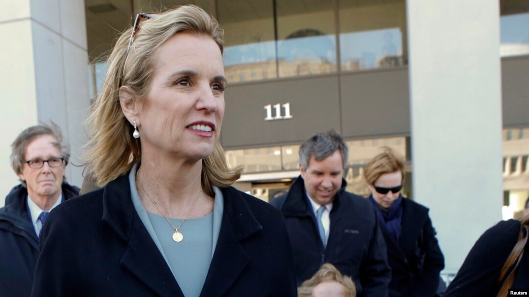 Kerry Kennedy exits the Westchester County Courthouse in White Plains, New York, Feb. 24, 2014.