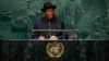 Nigerian president Goodluck Ebele Jonathan addresses the 69th United Nations General Assembly at the U.N. headquarters in New York, Sept. 24, 2014. 