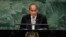 FILE - President Taneti Maamau of Kiribati addresses the 73rd session of the United Nations General Assembly, Sept. 26, 2018, at the United Nations headquarters.