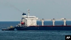 Архівне фото: корабель, що доставляє українське зерно на інспекції в Туреччині, серпень 2022 року
