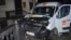 A photo issued by the Metropolitan Police, London, and made available June 10, 2017, shows the van used in the London Bridge attacks of June 3.
