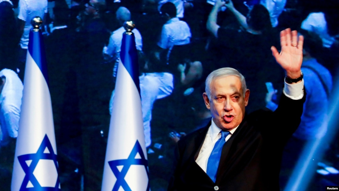 PM Israel Benjamin Netanyahu di markas besar partai Likud di Tel Aviv, Israel, 18 September 2019. (REUTERS/Ammar Awad)