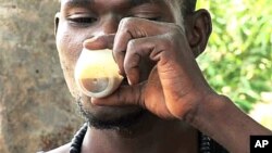 Karamba Kebe is one of 55 recovering drug addicts and alcoholics living at Desavio Jovem, the only drug treatment center in Guinea Bissau