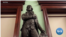The statue of President Thomas Jefferson is seen in New York City Hall