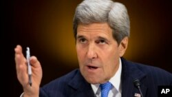 El secretario de Estado, John Kerry, testifica en el Capitolio sobre los poderes de guerra para derrotar al grupo Estado islámico. 