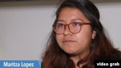 Maritza Lopez, Mahasiswa UCLA(Foto: VOA/videograb)