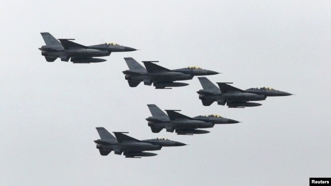 台湾空军F-16战机参与汉光演习(资料照)