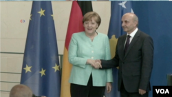 Nemačka kancelarka Angela Merkel i kosovski premijer Isa Mustafa