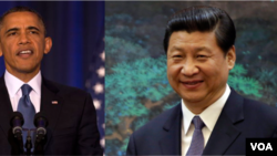 Presiden Amerika Barack Obama (kanan) dan Presiden China Xi Jinping (Foto: dok).