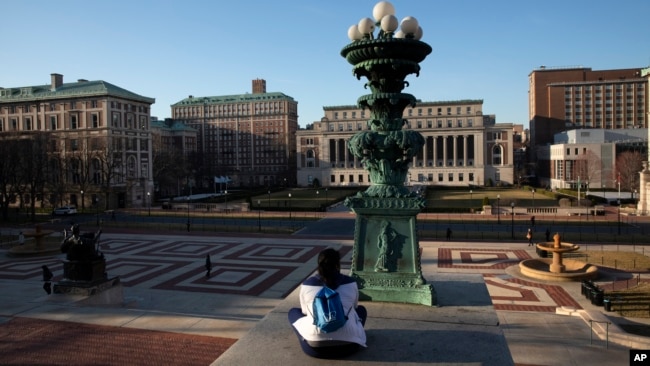 Trường đại học Columbia, New York, đóng cửa vì COVID-19 (ảnh chụp ngày 9/3/2020)