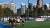 Las Leonas Argentina women's national field hockey team members run laps as they train for the Paris Olympic Games, in Buenos Aires, Argentina, Thursday, May 16, 2024.