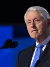 FILE - Former U.S. President Bill Clinton speaks on the third day of the Democratic National Convention at the United Center in Chicago, Aug. 21, 2024. 