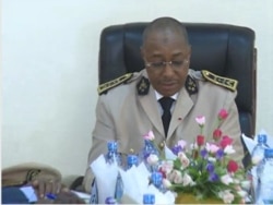 Midjiyawa Bakary, governor of Cameroon's far north region, presides over a security meeting in Maroua, Dec. 11, 2019. (Moki Edwin Kindzeka/VOA)