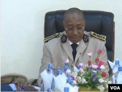 FILE - Midjiyawa Bakary, governor of Cameroon's far north region, presides over a security meeting in Maroua, Dec. 11, 2019. (Moki Edwin Kindzeka/VOA)
