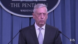 U.S. Defense Secretary Mattis Briefs Reporters in Syria Strikes