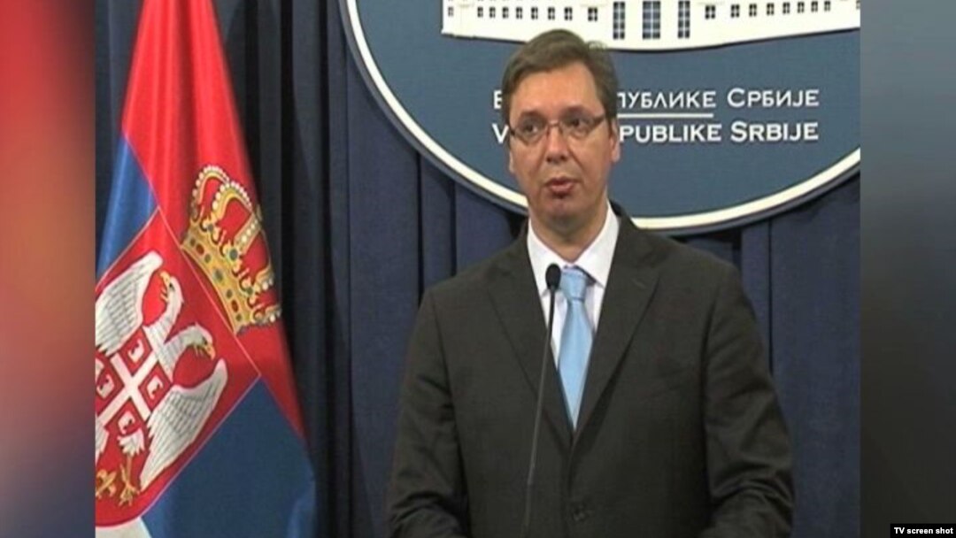 Premijer Srbije, Aleksandar Vučić na konferenciji za novinare u Vladi Srbije, 12. avgust 2014.