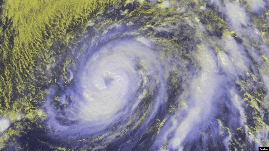 Hurricane Nicole is seen in the Atlantic Ocean in an image from NOAA's satellite taken at 1:15 p.m. ET (17:45 GMT) Oct. 11, 2016.