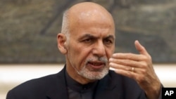 FILE - A spokesman says Afghan President Ashraf Ghani has endorsed a proposal from China for a four-nation regional alliance against terrorism.