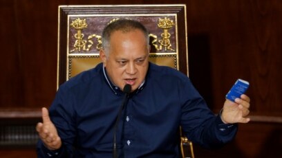 Phó Chủ tịch Đảng Xã hội Venezuela Diosdado Cabello phát biểu tại cuộc họp Quốc hội Venezuela ngày 12/8/2019