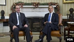 El presidente Obama se reunió con el primer ministro de Irak Nouri al-Maliki.