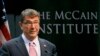 U.S. Secretary of Defense Ashton Carter prepares to speak about the so-called "Asia Pivot" by the U.S., at the McCain Institute at Arizona State University, April 6, 2015, in Tempe, Arizona.