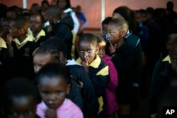 Students are seen at a primary school in Johannesburg, South Africa, July 18, 2013.