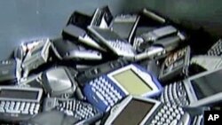 Recycled cell phones and PDAs