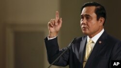 PM Thailand Jenderal (Purn.) Prayuth Chan-ocha (foto: dok). HRW mendesak pemerintahan Prayuth Chan-ocha untuk membebaskan seorang pengecamnya. 