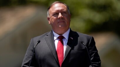 Ngoại trưởng Hoa Kỳ Mike Pompeo phát biểu trước Thư viện Nixon hôm 23/07.