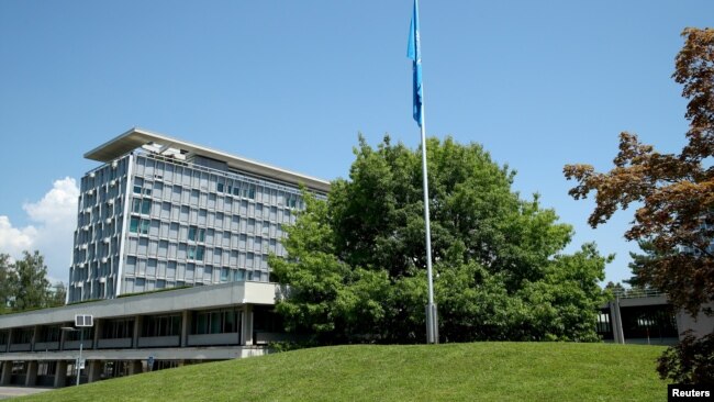 Trụ sở Tổ chức Y tế Thế giới (WHO) ở Geneva, Thụy Sĩ (ảnh chụp ngày 25/6/2020)