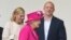 Queen Elizabeth II leaves with Zara and Mike Tindall during the Patron's Lunch in The Mall, central London in honor of the her 90th birthday, June 12, 2016. 