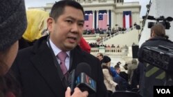 Hary Tanoe usai menghadiri upacara pelantikan Presiden Donald Trump di Washington DC, 20 Januari 2017.