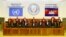 In this photo released by the Extraordinary Chambers in the Courts of Cambodia, Judges and clerks of the U.N.-backed war crimes tribunal are standing inside the court hall of the U.N.-backed war crimes tribunal in Phnom Penh, file photo. 