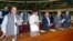 Incoming PM Nawaz Sharif (L) takes the oath of office with other newly-elected parliamentarians during the first session of the National Assembly in Islamabad, June 1, 2013.