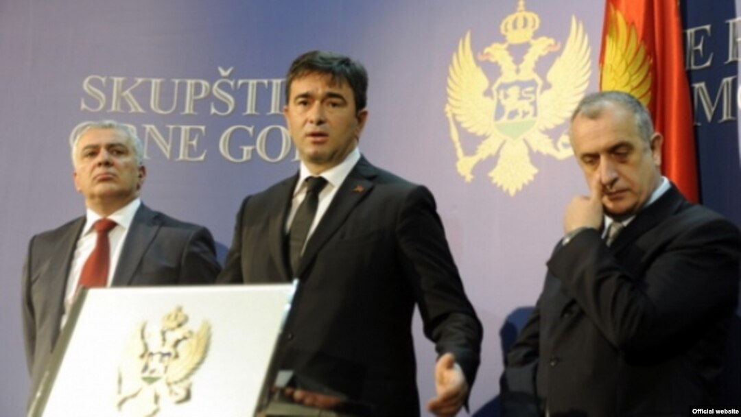 Lideri Demokratskog fronta, Andrija Mandić, Nebojša Medojević i Predrag Bulatović