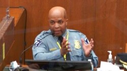 FILE - In this image from video, witness Minneapolis Police Chief Medaria Arradondo testifies in the trial of former Minneapolis police Officer Derek Chauvin at the Hennepin County Courthouse in Minneapolis, Minnesota, April 5, 2021.