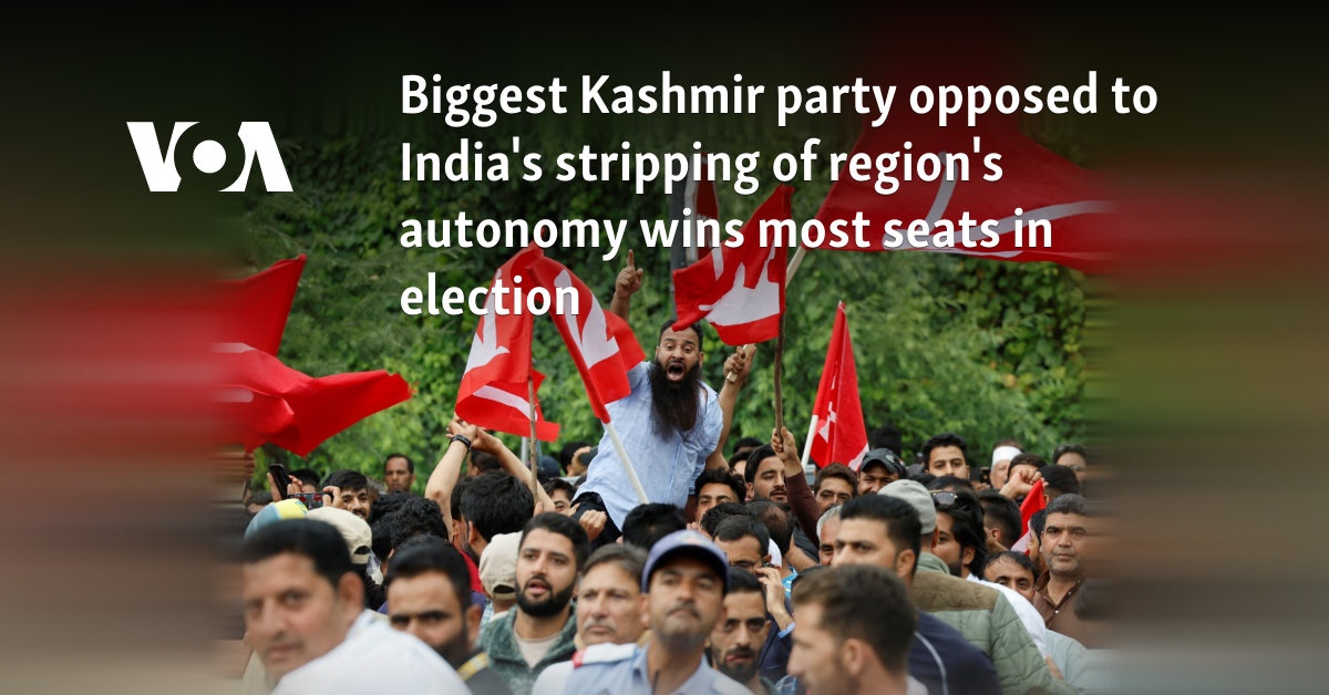 Biggest Kashmir party opposed to India's stripping of region's autonomy wins most seats in election 