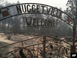 The Gold Nugget Museum, which was totally demolished by the "Camp Fire," is shown in Paradise, California, Nov. 14, 2018.