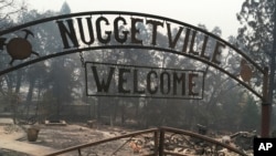 The Gold Nugget Museum, which was totally demolished by the "Camp Fire," is shown in Paradise, California, Nov. 14, 2018.