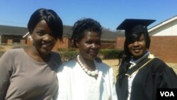 One of the capped graduands with relatives and friends at Chinhoyi University. (Photo: Arthur Chigoriwa)